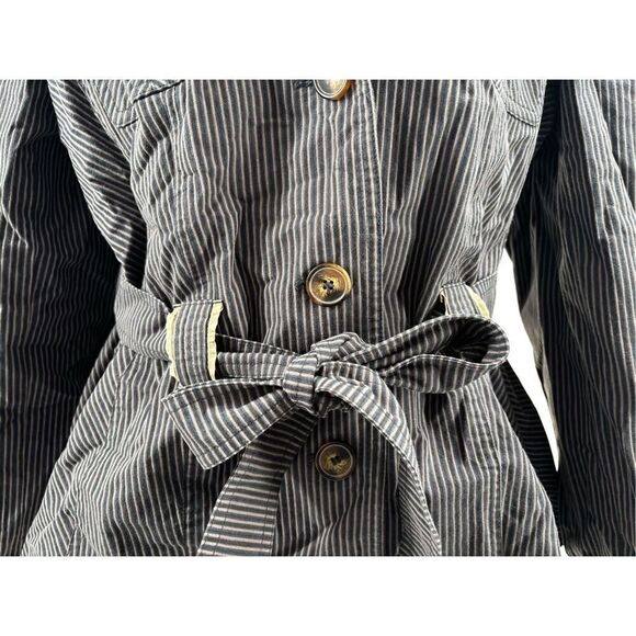 Apostrophe Striped Belted Blazer Jacket Blue Size 18W Plus - Picture 2 of 7